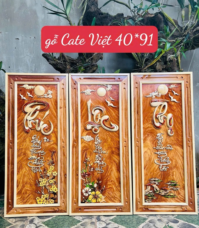 Bộ Tranh Phúc Lộc Thọ kiểu khung 01